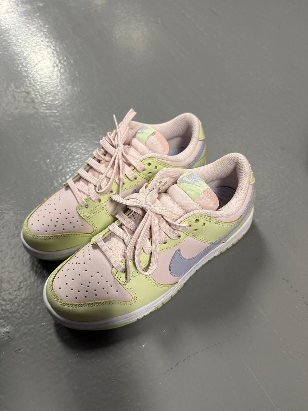 Size 7 - Nike Dunk Low Ghost/Light Soft Pink/Lime Ice/White